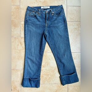 Jeanstar Women's Size 6 Blue Denim Capri 5 Pocket Stretch Cropped EUC